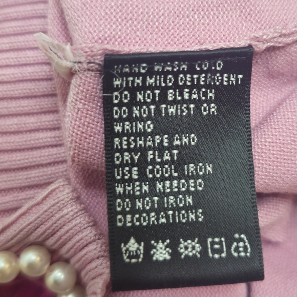 August Silk Knit Women's Lilac Snap Front 3/4 Sleeve Cardigan Sweater - Picture 11 of 13